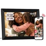 Frameo 10.1 Inch WiFi Digital Picture Frame, 1280 X 800 HD Photo Frames, IPS Touch Screen Frames, 32GB Memory, Auto Rotate, Desk or Wall Mounted, Share Videos and Photos Anytime to Lovers and Family