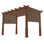 INFRANGE 9' x 12' Universal Pergola Shade Cover Replacement Canopy with Grommets Weighted Rods Permeable for Outdoor Patio Porch Backyard Gazebo Brown