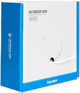 Vultech SC13502-100 Skein LAN Category 6 UTP 100 Meters 23AWG Ethernet Network Coil 100 m Cat6, White