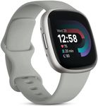 Odbeai Band Compatible with Fitbit Versa 3&4 Bands/Sense&Sense2 Bands for Women Men,Soft Replacement Wristbands Sport Strap Accessories for Sense&Sense2/Versa 3&4 SmartWatch(Large, Gray)