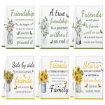 Vesici 6 Pcs Christian Kitchen Towels Friendship Flower Hand Towels Kitchen Tea Towels Washcloth Christian Kitchen Dish Towel Friend Gifts Coworker Employee Gifts for Women with Inspirational Sayings