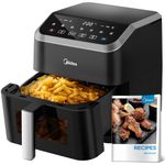 Midea Air Fryer 5L Capacity, HeatXpress Technology 90% Less Oil, Energy and Time Saver with 7 Presets, See-Through Window & Light, Non-Stick, Dishwasher Safe Basket, 1600-Watt