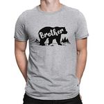 Elido Store Funny Brother Gifts for Birthday Cool Brother Bear Cotton Clothes Tee Men's Tshirt, L