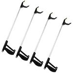 ASAB 4 Pack Litter Picker Ergonomic Grabber Stick Lightweight and Durable Aluminium Magnetic Grabber Head Anti Slip Jaws Easy to Use Grab Stick for Elderly People Suitable for Picking Leaves Rubbish