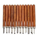 Generic 12Pcs Wood Carving Chisel Tool Set Woodworking Professional Gouges Size: #12