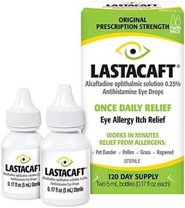 LASTACAFT Once Daily Eye Allergy Itch Relief Drops, 120 Day Supply, 0.17 Fl Oz (Pack of 2)