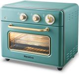 Neretva [21 QT& 6-in-1] Toaster Oven & Air Fryer, Compact Toaster Ovens Countertop with 5 Slices 1500W Rapid Heat Air Fryer Toaster Oven Combo Stainless Steel for Bake/Toast/Broil/Air Fryer/Defrost