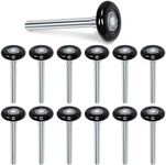 Glarks 12 Pack 2" Black Nylon Garage Door Roller, 4.8 inch Nylon Roller Stem, Quiet and Durable Replacement Garage Roller, Sealed 6200ZZ Bearing Garage Door Wheels for Garage Doors