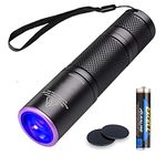 TactEagle UVA_T3 Black Light Flashlight,365NM UV Flashlight for Pet Urine Detection Minerals Resin Curing Scorpion,Portable Blacklight UV Led Flashlight