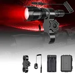 WINDFIRE WF802 Waterproof 350 Lumens 250 Yards Red LED Coyote Hog Fox Predator Varmint Hunting Light Kits with Remote Pressure Switch & Scope Mount Holder