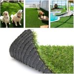 Petgrow Artificial Synthetic Grass Turf 5FTX16FT(80 Square FT),0.8" Pile Height Indoor Outdoor Pet Dog Artificial Grass Mat Rug Carpet for Garden Backyard Balcony