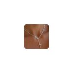 Poxtex Infinity Cross Necklace for Women, Dainty Cross Pendant Necklae, Non Tarnish & Waterproof Necklace, Simple Choker Minimalist Jewelry, Faith Cross Gifts, Brass, No Gemstone