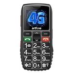 artfone 4G Big Button Mobile Phone for Elderly,C1 Easy to Use Basic Mobile Phone for Seniors,Unlocked Large Button Cell Phone with 1400mAh Battery,SOS Emergency,USB-C (Black)