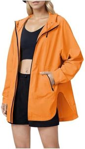 jxsoyen Waterproof Jackets for Women Hooded Rain Coat Windbreaker