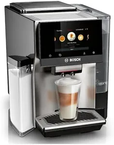 Bosch TQU60703 800 Series VeroCafe Fully Automatic Espresso Machine with Home Connect, 36 Coffee Varieties with Coffee World, Cup Warmer, Double Cup, Integrated Milk Container, in Stainless Steel