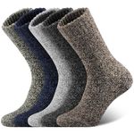 SIHOHAN Mens Thermal Socks Merino Wool Socks 5 Pairs Extra Thick Warm Winter Boot Socks, Multicolor1, UK 6-11