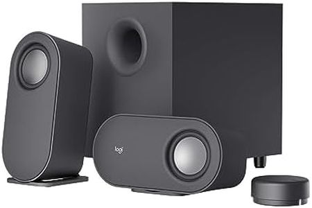Logitech Z407 Bluetooth Computer Speakers with Subwoofer and Wireless Control, Space-Filling Sound, Premium Audio with Multiple Inputs, USB Speakers - Black