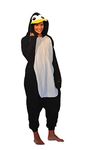 Animal Zebra Giraffe Wolf Penguin Lion Panda Owl Hippo Shark Frog Onesie Fancy Dress Costume Bodysuit Pyjama Sleep wear Carnival Costume Penguin, XL(180cm-190cm)