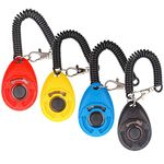 Diyife Clicker Training for Dogs, [4 Pcs, Multi-Color] Dog Clicker for Training, Clicker Dog Training with Wrist Strap, Clicker for Pets, Dog Clicker Perfect for Dog Cat Horse Behavioral Training