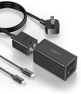 Baseus USB C Charger 100W, 4-Port GaN6 Foldable Wall Charger Compact Fast Charging Block Power Adapter for MacBook, Google Pixelbook, ThinkPad, Dell XPS, iPad, Galaxy S23, iPhone 15/Pro, Steam Deck