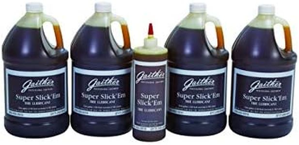 Gaither Super Slick'Em Tire Lubricant - Lube for Changing Tires, Great for Mounting, Dismounting, and Bead Breaking, Case of 4-1 Gallon Bottles