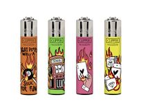 ksp partners ltd e-commerce 4 X CLIPPER LIGHTERS (GAME ON FIRE)