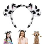 Beviliu Dalmatian Dog Ears Headband - Puppy Ears Headband Adult Kids Dalmatian Costume for Halloween Dog Party Cosplay