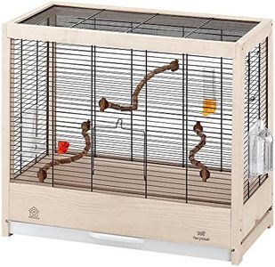 Ferplast Giulietta 4 Bird Wooden Cage, 57 x 30 x 50 cm, Black