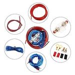 ePathChina 10 Gauge Amplifier Installation Kit, Car Audio Wire Wiring Amplifier Subwoofer Installation Kit, Speaker Cables Car Power Cord with Fuse Holder