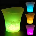 Battery Operated Waterproof LED Color Changing Ice Bucket for Champagne Wine Beer Drinks Cooler - 7 color changing