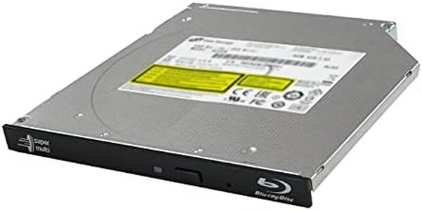 Hitachi-LG BU40N Internal UHD Blu-Ray/DVD Drive/Burner, Slim 9.5 mm Rewriter for Laptop, Desktop PC, Windows 10 Compatible, Ultra HD 4K Playback, M-Disc Support (Bare Drive)