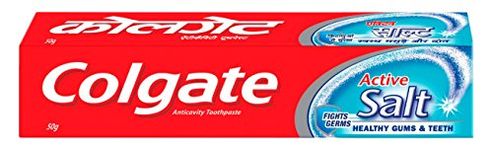 Colgate Toothpaste Active Salt - 50 G (Salt) - Anticavity, Freshening, Brightening, Freshens Breath