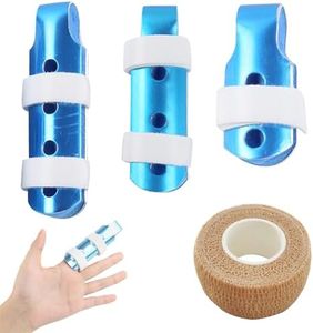 Stecche per le Dita, Stecche per Dita, Tutore Dito, Tutore Dito Finger Splints, Regolabile, Fissa Riabilitazione Dita, Per Allevia il Dolore, Tendinite, Slogato, Rotto, Frattura, 3 Pezzi, S/M/L