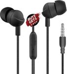 Buy 1 Get 1 Free Branded Wired Durable Earphones Earbuds with Microphone, Clear Sound Noise Isolating in Ear Headphones, Stereo Ear Lead for Cell Phones,Laptop,Tablet Pack 2 (Black)