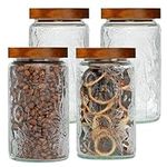 Brajttt Glass Jar 33oz,Set of 4 Jar
