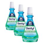 Dentyl Dual Action Smooth Mint Plaque-Reducing CPC Mouthwash, 500ml (Pack of 3)