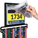 MedalAwardsRack Race Bib and Medal Display for Track, Marathons, Triathlons, Races, and More – Holds up to 28 Medal and 20 Race Bib