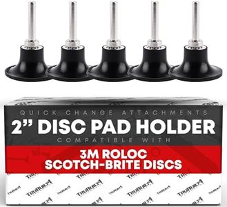 2-inch Conditioning Disc Pad Holder Assembly, Pack of 5-1/4'' Shank - Compatible with 3M ROLOC Scotch-Brite Brand Discs - Speed-Lok TR Quick-Change Attachment