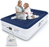 Active Era Luxury King Size Air Bed - Elevated Inflatable Air Mattress, Electric Built-in Pump, Raised Pillow & Structured I-Beam Technology, Height 56cm