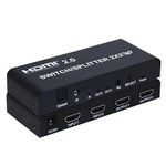 VIBOTON HDMI Splitter, 2x2 HDMI2.0 Switch Splitter,2 in 2 Out HDMI Switcher with SPDIF Audio 3.5mm Selector, Support HD 4K, 3D, 1080P for HDTV Blu-Ray-Player Fire Stick Xbox etc.