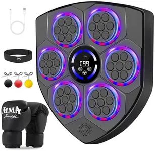 YORWHIN Smart Music Boxing Machine for Adults and Kids, Bluetooth Boxing Equipment with Boxing Gloves, Wall Mounted Electronic Punching Machine for Home Gym Workout Indoor