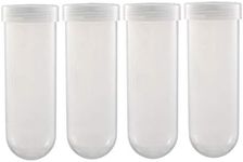 uxcell 10 Pcs 100ml Plastic Centrifuge Tubes with Screw-on Cap, Polypropylene Graduated Micro Centrifuge Tube, Round Bottom, Clear, Storage Container for beads Sample Lab