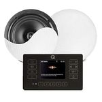 Q Acoustics E120 Black - Bluetooth Ceiling Speaker System with Touch Panel Wall Amplifier and DAB+ Digital Radio - 2 x NCSS6