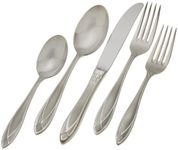 Yamazaki Alexandra Ice 20-Piece Flatware Set, Service for 4, Silver