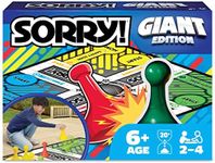 Giant Sorry! Classic Family Board Game Indoor Outdoor Retro Party Activity Summer Toy with Oversized Gameboard, for Adults and Kids Ages 6 and up