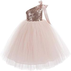 ekidsbridal One-Shoulder Sequin Tutu Flower Girl Dress Wedding Pageant Dresses Ball Gown Tutu Dresses 182 5