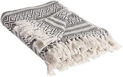 DII Rustic Farmhouse Cotton Adobe Stripe Blanket Throw with Fringe for Chair, Couch, Picnic, Camping, Beach, & Everyday Use, 50 x 60