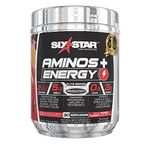 Six Star Amino Plus Energy, BCAA Powder & Energy, Fruit Punch, 30 Servings, 208 g (Pack of 1)