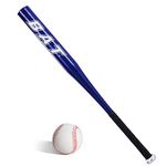 BigTree Baseball Bats Set Baseball Bat Stick Blue+Baseball Aluminum 25inch Baseball Bat and Ball Set Youth Adult Outdoor Training Practise Waterproof Anti Slip Handle Metal