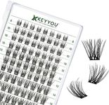 Lash Clusters 96pcs Individual Lashes D Curl 8-16MIX Eyelash Clusters KEYYOU Volume Wispy Lash Extension Soft&Comfortable Easy DIY at Home(Y18,D-8-16MIX)